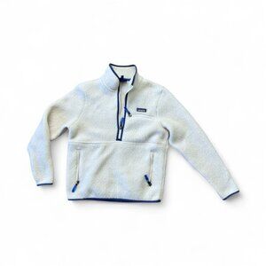Patagonia Fleece Jacket in Cream and Blue